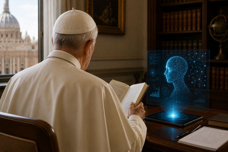 Le Pape lit l’IA : ce que « Magnifica Humanitas » dit à la Silver Économie