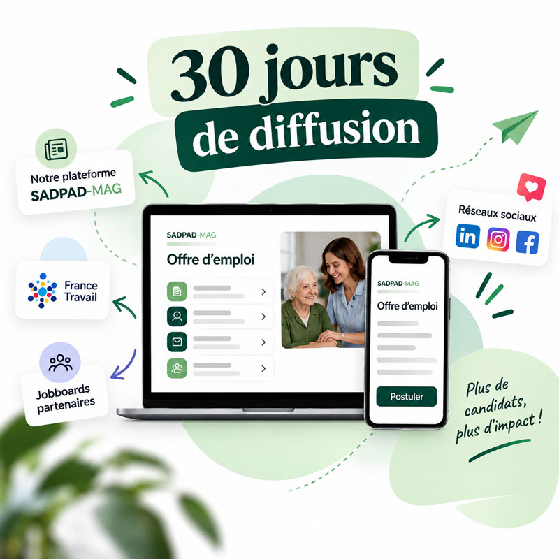 Diffusez une offre d'emploi pendant 30 jours